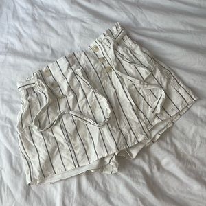 ⚡️FAVLUX Lined Paper Bag Skort Nautical Shorts Button Skirt with Pockets | Large